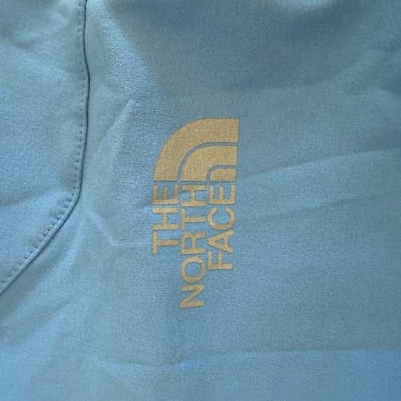 The North Face Sky Blue Jacket with Gold Logo - Picture 3 of 4